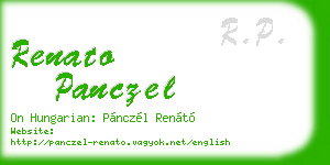 renato panczel business card