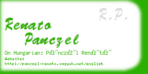 renato panczel business card